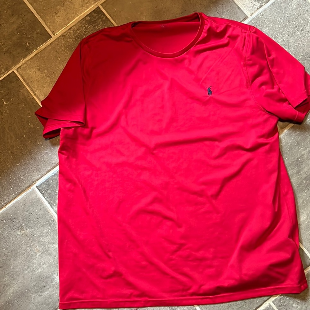 Polo by Ralph Lauren Red Short Sleeve Tee with Navy Pony